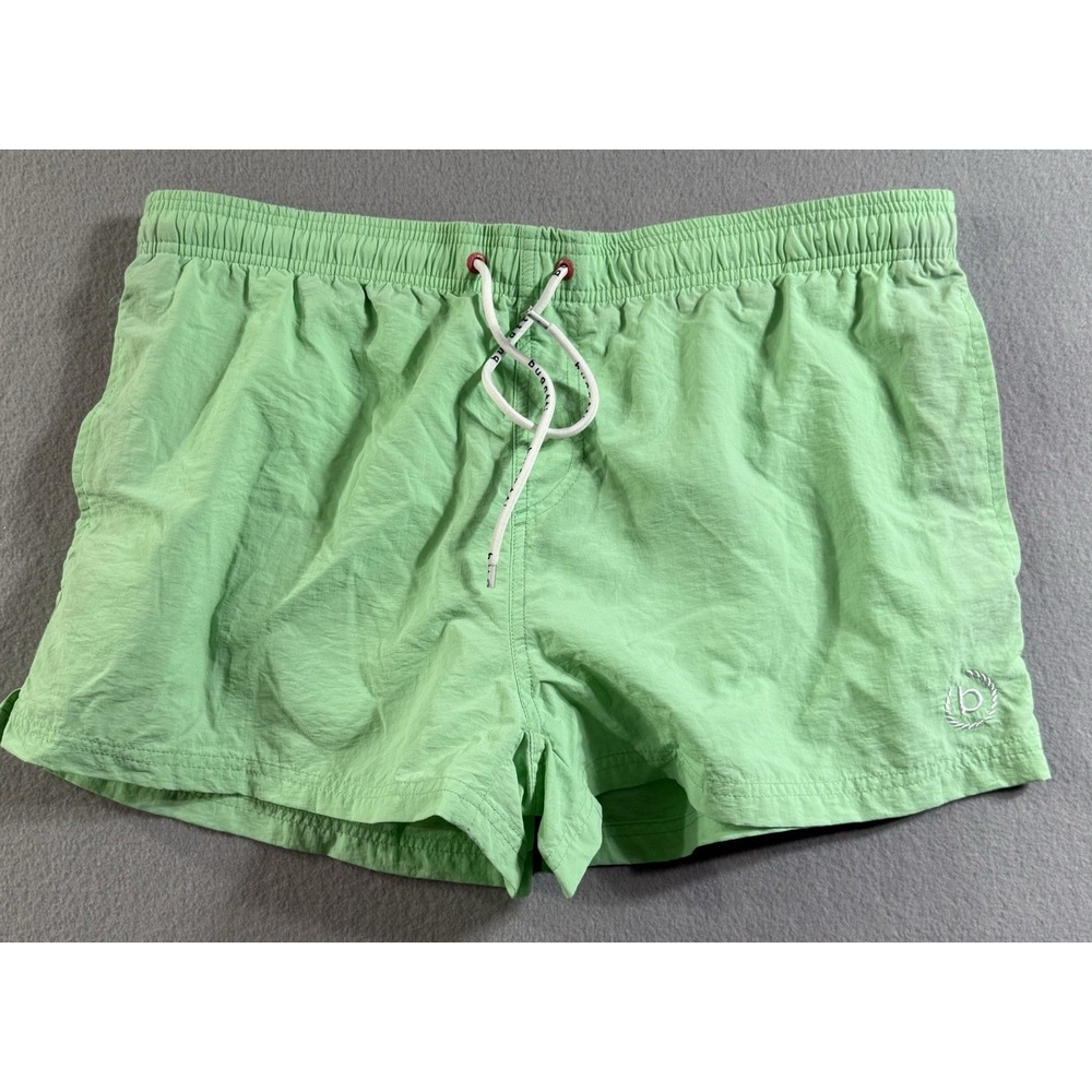 Bugatti Mens Green Swim Trunks Shorts Swimwear Size XL Pockets Drawstring
